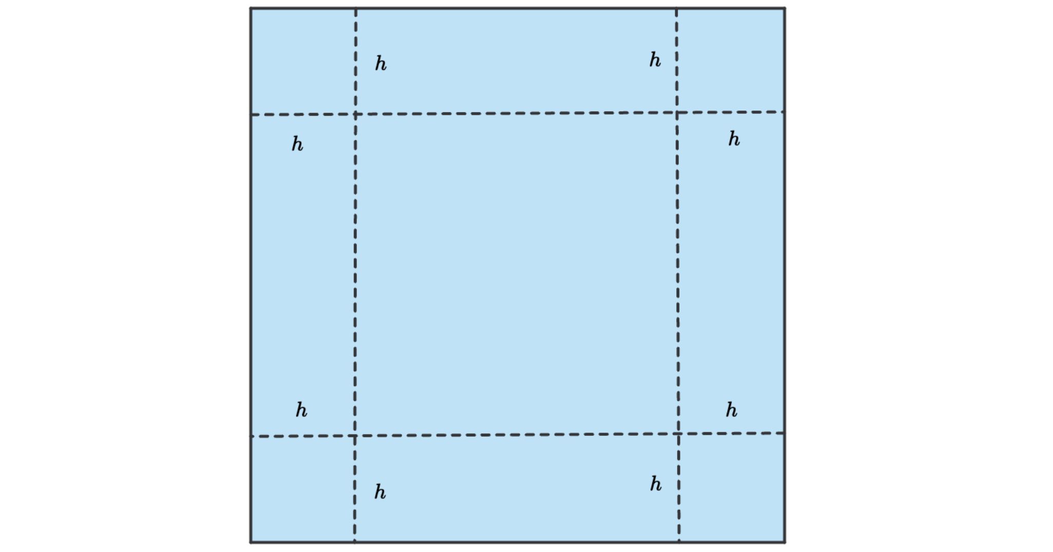 Folding a box out of a square cardboard Folding a box out of a square cardboard