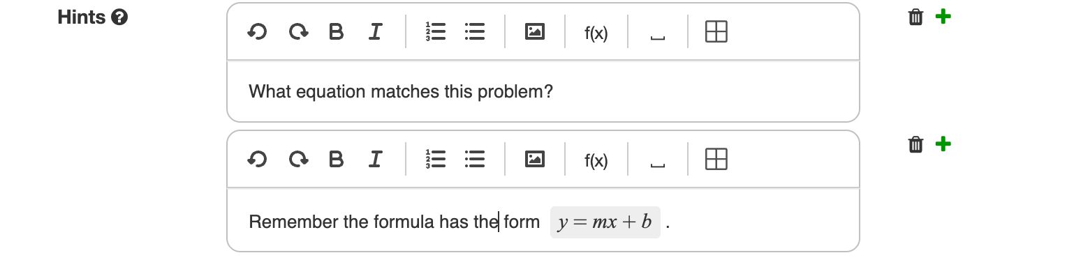 Adding multiple custom hints Adding multiple custom hints