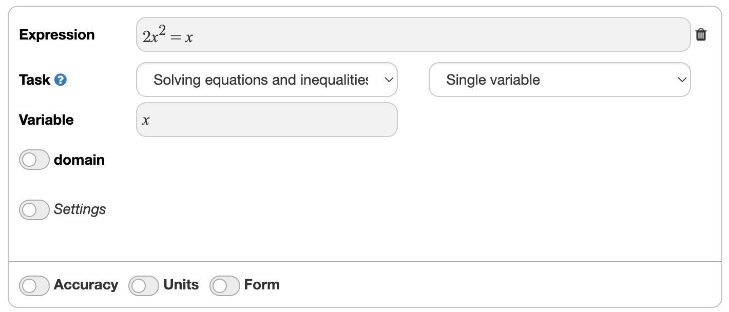 Task: Solving Equations Task: Solving Equations