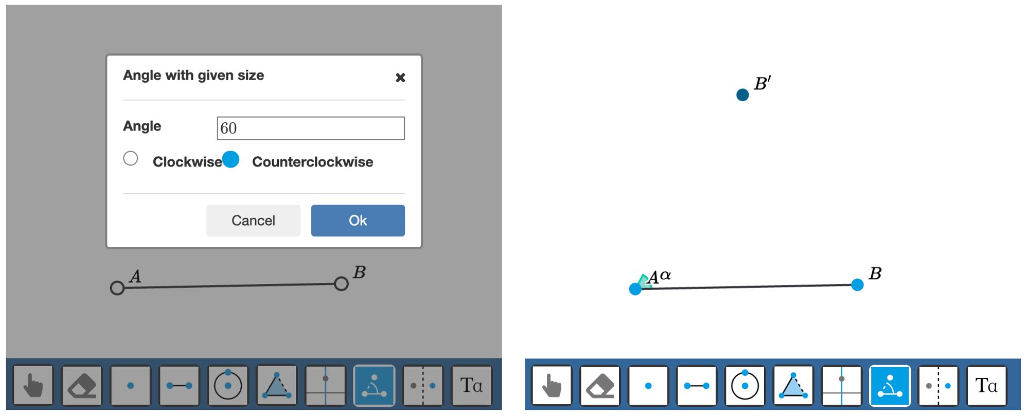 Creating a fixed angle Creating a fixed angle