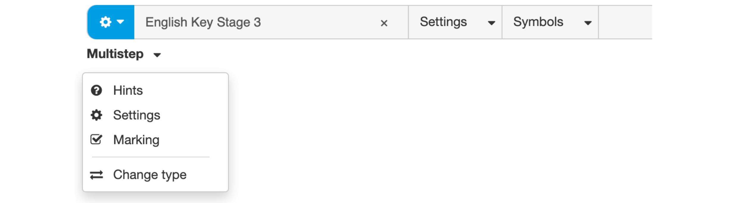 Enabling the marking options Enabling the marking options